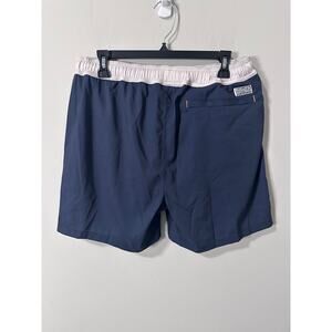 New Baja llama Men's Solid Navy Stretch Swim trunks, Size XL